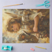 Decoupage Pasen David draagt het harnas van God Tissuepapier (Craft)