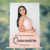 Découpage photo floue Élégant Script Quinceañera (Neutre)