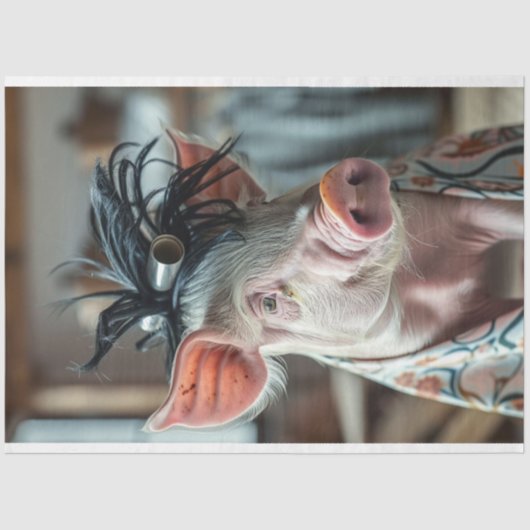 Decoupage Pig Penelope bij de Salon Tissuepapier (Voorkant)