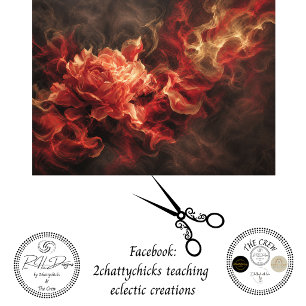 Decoupage Pioen Smokey Vlam Sintel Bloem Tissuepapier