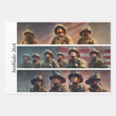 Decoupage Proud Firefighters American Flag Inpakpapier Vel (Voorkant 2)
