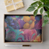 Decoupage Psychedelic Cheshire Cat Fantasy Art Tissuepapier (Geschenk)