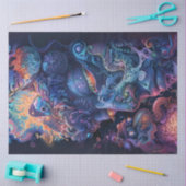 Decoupage psychedelische Abstracte levendige kunst Tissuepapier (Craft)