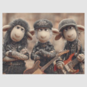 Decoupage Punk Rock Sheep Band Tissuepapier (Voorkant)