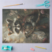 Decoupage Racoon Lady Robin Hood van het bos Tissuepapier (Craft)