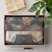 Decoupage Rebellious Cat Leather Jacket is Duw Tissuepapier (Geschenk)