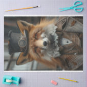 Decoupage Red Fox Steampunk Plaid Suit Tissuepapier (Craft)