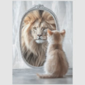 Decoupage Reflection Self of Kitten and Lion  Tissuepapier (Voorkant)