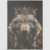 Decoupage Regal Royalty Wolf Portrait Tissuepapier (Voorkant)
