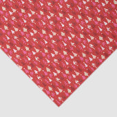 Decoupage rode tropische kerstpalmbomen tissuepapier (Detail)