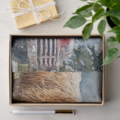 Decoupage  Rode Vrachtwagen Veldbloemen Tissuepapier (Geschenk)