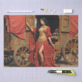 Decoupage Romani zigeunervrouw Vardo Wagon Tissuepapier (Craft)