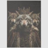 Decoupage Royal Gothic Wolf Art Poster Tissuepapier (Voorkant)