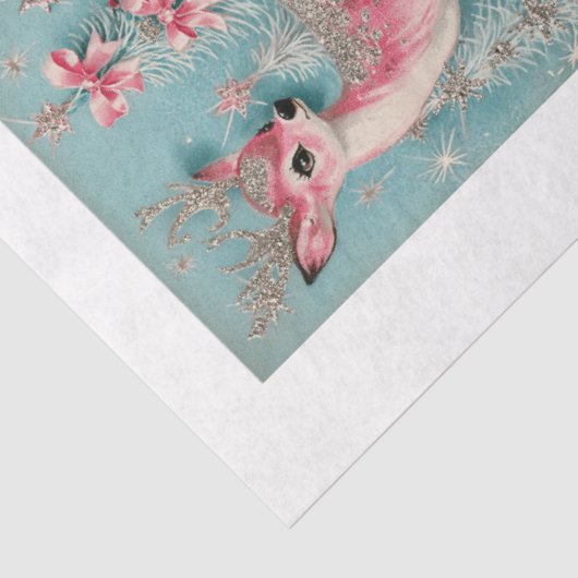 Decoupage Roze Kerstrendier 4 Design Tissuepapier (Detail)