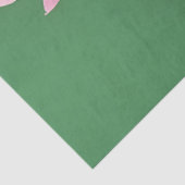 Decoupage roze pioenrozen op groene achtergrond Bl Tissuepapier (Detail)