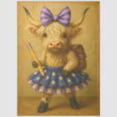 Decoupage Rugzak School Schotse Hoogland Rugzak Tissuepapier (Voorkant)