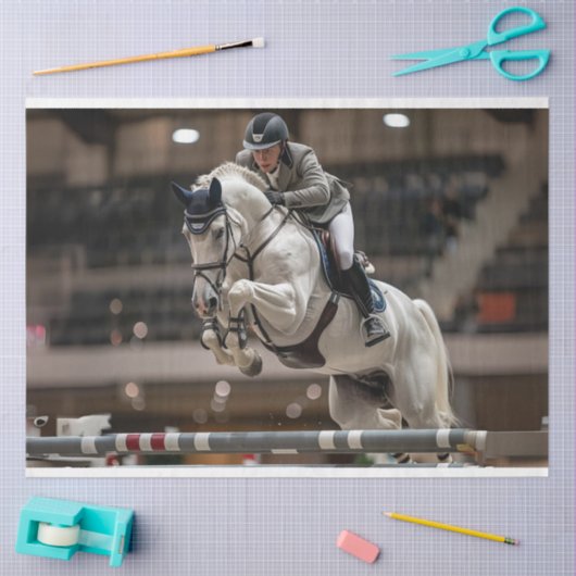 Decoupage Ruiterpaard en ruiter Tissuepapier (Craft)