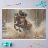 Decoupage Ruiterruiter in de herfst Tissuepapier (Craft)