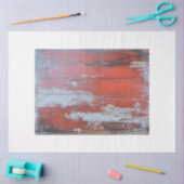 Decoupage Rustiek Rood Verweerd Hout Textuur Faux Tissuepapier (Craft)