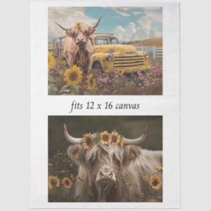 Decoupage Rustieke Charme Hoogland & Oude Truck Tissuepapier