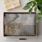 Decoupage rustieke landelijke scène schuur windmol tissuepapier (Geschenk)