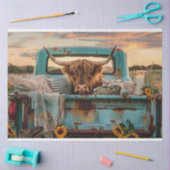 Decoupage Rusty Truck Highland Koe Tissuepapier (Craft)