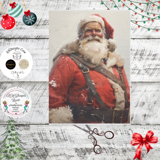 Decoupage  Saint Nick Tissuepapier