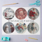 Decoupage Santa Circular Saw Designs 8.5" Tissuepapier (Craft)