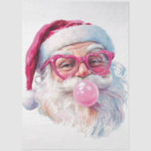 Decoupage Santa Holiday Sass Blowing Bubblegum Tissuepapier (Voorkant)