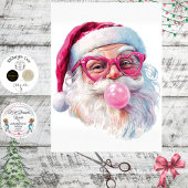 Decoupage Santa Holiday Sass Blowing Bubblegum Tissuepapier