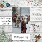 Decoupage Santa Horse 10x20 Projects  Tissuepapier