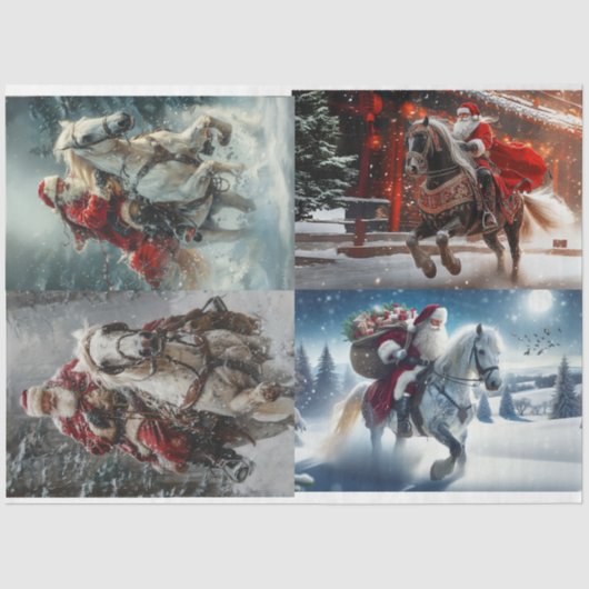 Decoupage Santa Horse's Galore Tissuepapier (Voorkant)