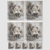 Decoupage  Santa & Onderzetters Tissuepapier (Voorkant)