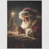 Decoupage Santa Praying True Meaning Christmas Tissuepapier (Voorkant)