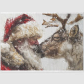 Decoupage Santa & Rudolph Christmas Bond Tissuepapier (Voorkant)