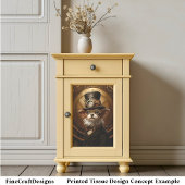 Decoupage Schattigee Steampunk Dog Pet Goggles Lin Tissuepapier