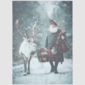 Decoupage Scottish Santa Claus in Kilt  Tissuepapier (Voorkant)