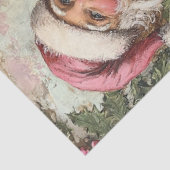 Decoupage Set van 4 Roze Kerstman's Tissuepapier (Detail)