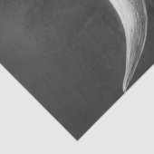 Decoupage Shaggy Highland Koe zwarte achtergrond Tissuepapier (Detail)