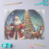  decoupage sinterklaas en rendieren tissuepapier (Craft)