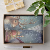  decoupage sinterklaas en rendieren tissuepapier (Geschenk)