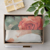 Decoupage Skelet in Perzikbloemen Tissuepapier (Geschenk)