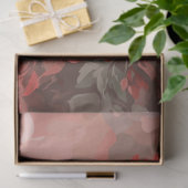 Decoupage Skeleton Paar in Perzik en Rode Rozen Tissuepapier (Geschenk)