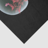 Decoupage Skeleton Paar Verstrengeld Bloemen Tissuepapier (Detail)