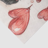 Decoupage Skeleton Paar Vieren Valentijn Tissuepapier (Detail)