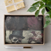 Decoupage  Skeletten Dag van de Dood Tissuepapier (Geschenk)