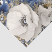 Decoupage Sla de datum op Blue Floral Boarder Tissuepapier (Detail)