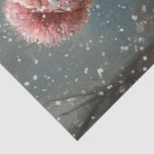 Decoupage Sneeuwman Roze Sjaal Sled Tissuepapier (Detail)