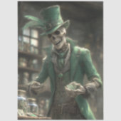 Decoupage St. Patrick's Apothecary Skeleton Decor Tissuepapier (Voorkant)