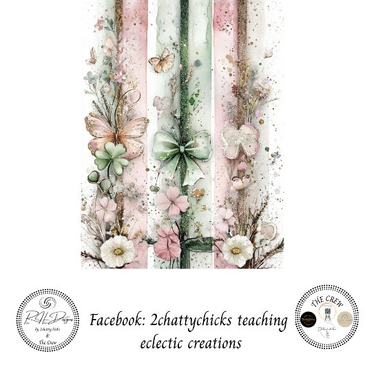 Decoupage St. Patrick's Day Pastel Panels  Tissuepapier